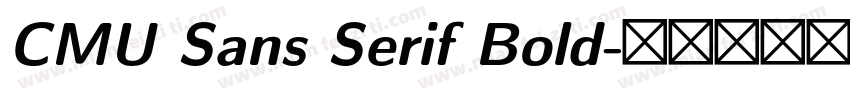 CMU Sans Serif Bold字体转换